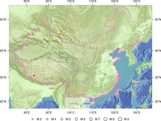 5月11日4时30分西藏日喀则市仲巴县发生3.3级地震